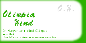 olimpia wind business card